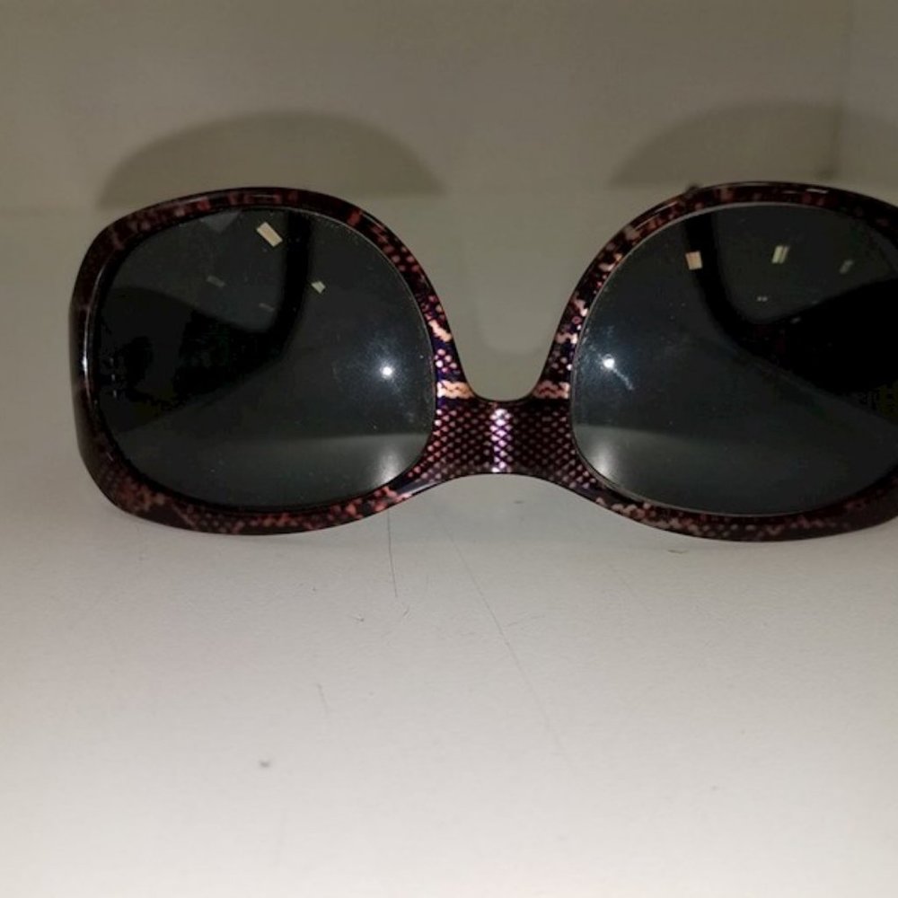 Kate Spade Prescriptive Snake print Brown Gold Sunglasses W/ Green kate sp Case - Picture 3 of 8